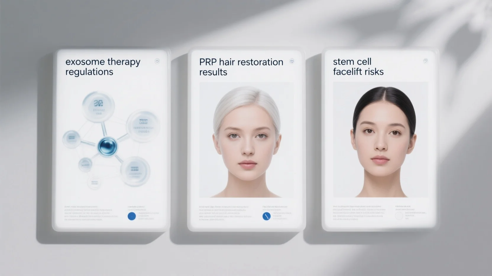 Unveiling the Risks of Stem Cell Facelifts, Results of PRP Hair Restoration, and Regulations of Exosome Therapy